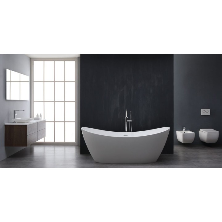 Volně stojící vana StoneArt BS-526 bílá 185×79 lesklá