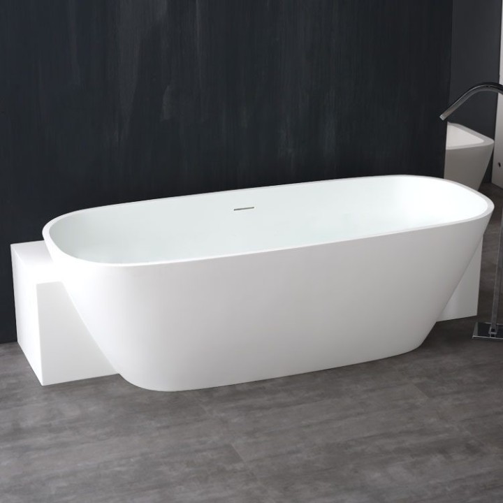 Volně stojící vana StoneArt BS-529 bílá 185×81 matná