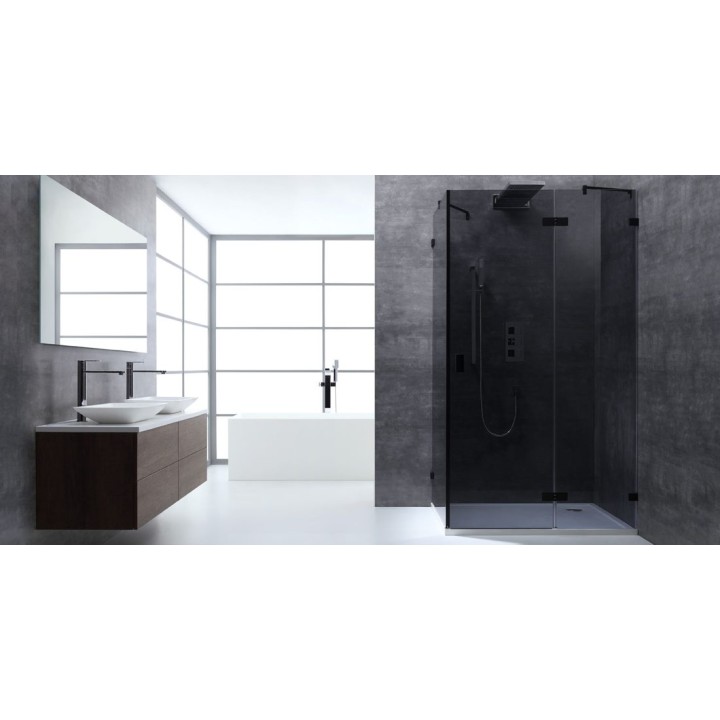 Sprchový kout EAGO AWT LAS1200-B černý 120×90 pravé provedení