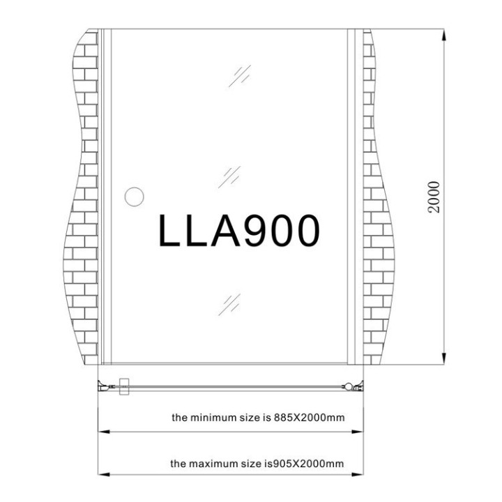 Sprchové dveře EAGO AWT LLA900 90×200
