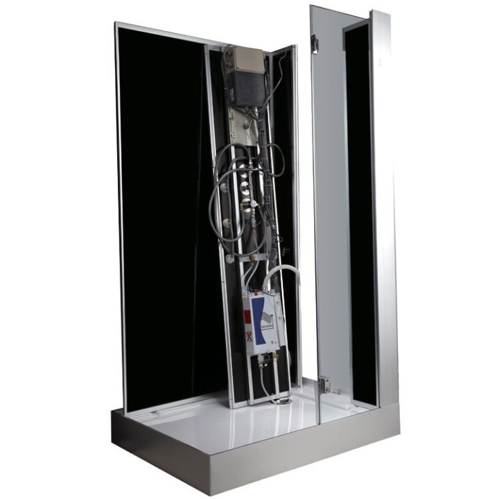 Parní sprchový box EAGO AWT DZ960F8 bílý 100×90 pravé provedení