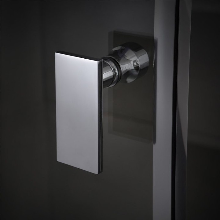 Parní sprchový box EAGO AWT LD106F15 bílý lesklý 100×100 pravé provede