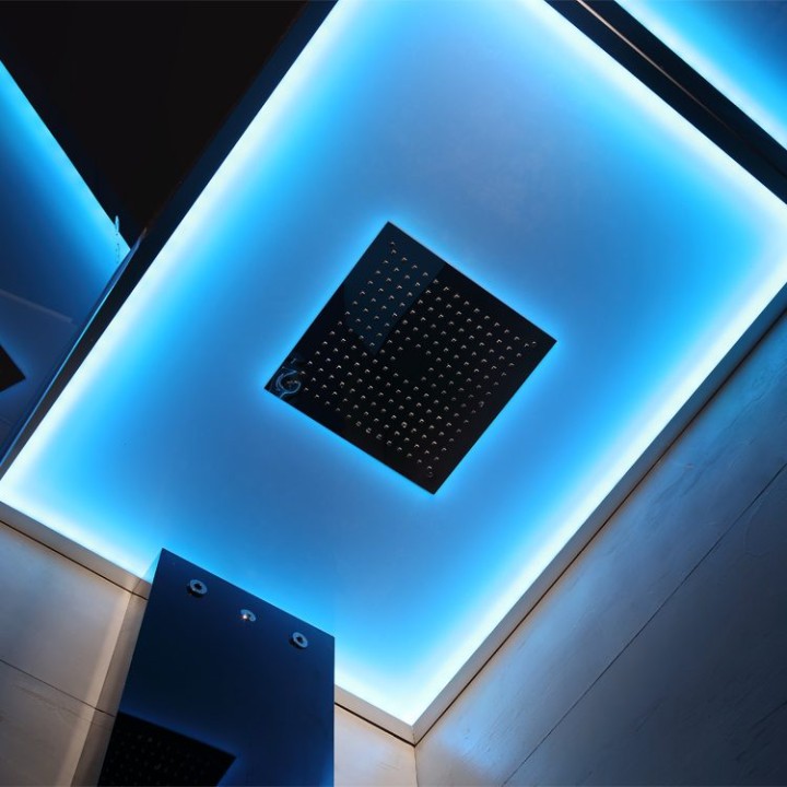 Parní sprchový box EAGO AWT LD109F15 černý 100×100