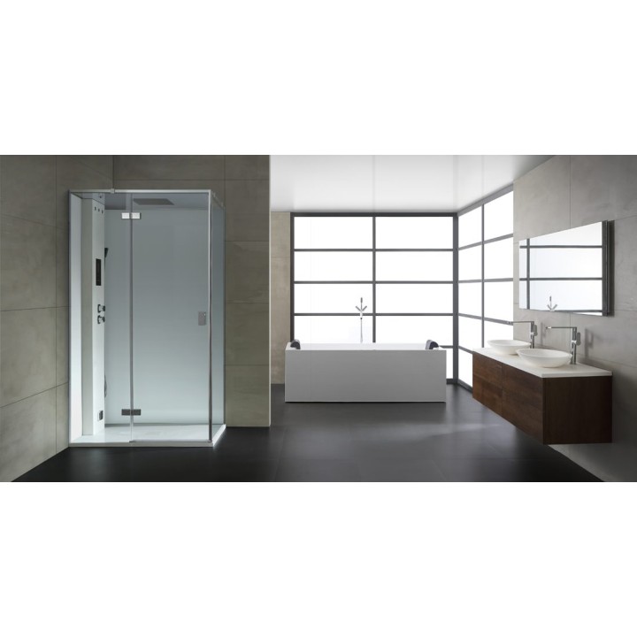Parní sprchový box EAGO AWT LD207F15 bílý 120×90 pravé provedení