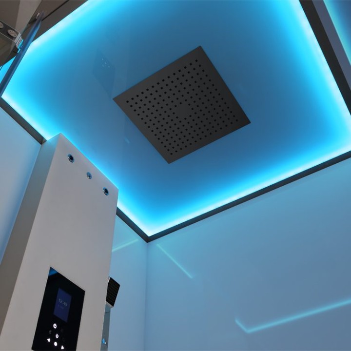 Parní sprchový box EAGO AWT LD210F15 bílý 90×90
