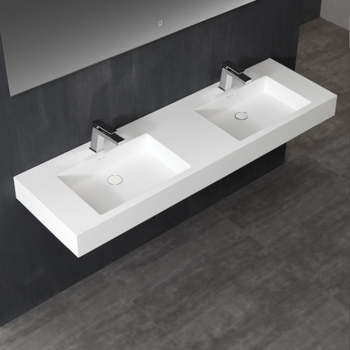 Umyvadlo StoneArt LP4516 z minerálního kamene bílé 160×48 lesklé
