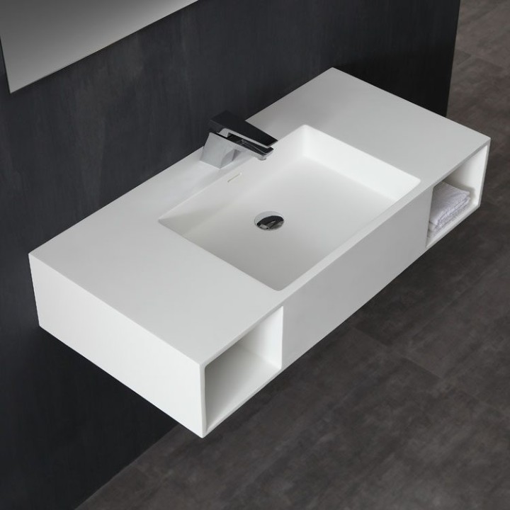 Umyvadlo StoneArt LQ710 bílé 100×48 lesklé