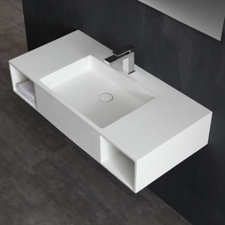 Umyvadlo StoneArt LQ710 bílé 100×48 matné