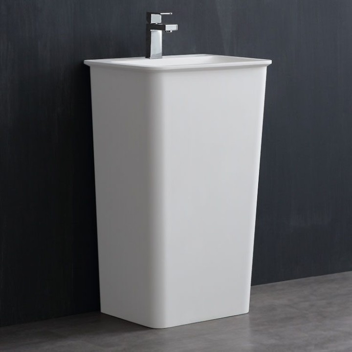 Volně stojící umyvadlo StoneArt LZ502 bílé 51×43 matné