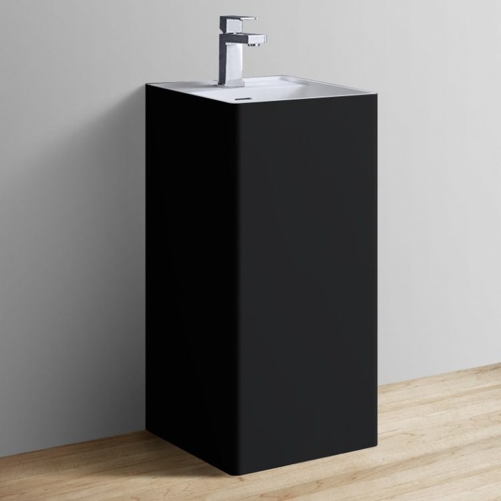 Volně stojící umyvadlo StoneArt LZ512 černobílé 40×40 matné