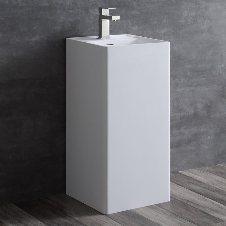 Volně stojící umyvadlo StoneArt LZ512 bílé 40×40 matné