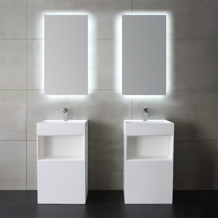 Volně stojící umyvadlo StoneArt LZ517 bílé 50×45 matné