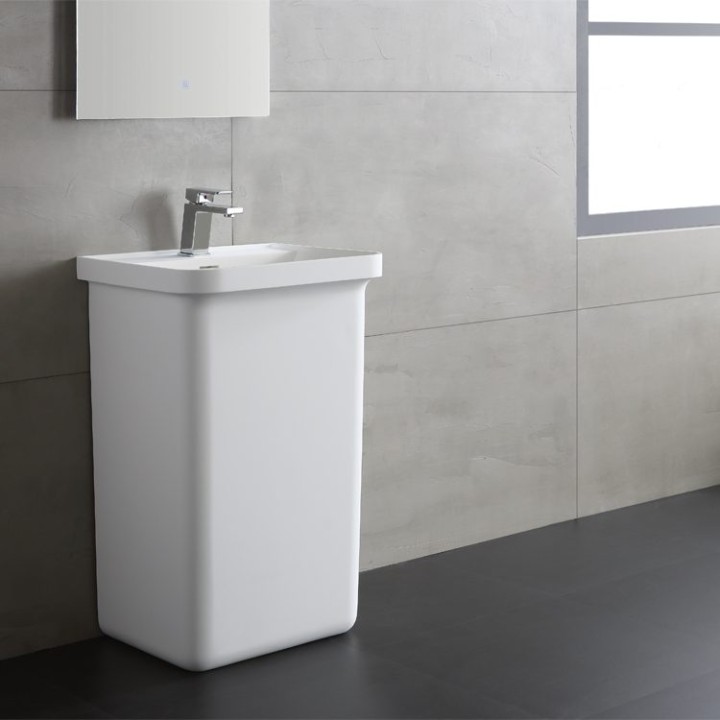 Volně stojící umyvadlo StoneArt LZ518 bílé 52×45 lesklé