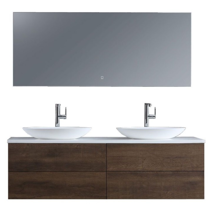 Koupelnový nábytek – set StoneArt Brugge BU-1601pro-3 dubový tmavý 160