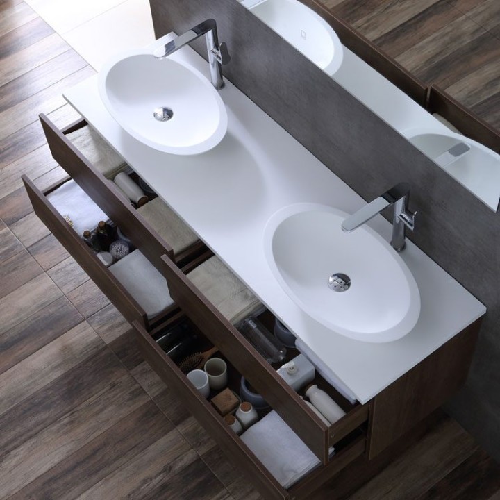 Koupelnový nábytek – set StoneArt Brugge BU-1601pro-3 bílý 160×50