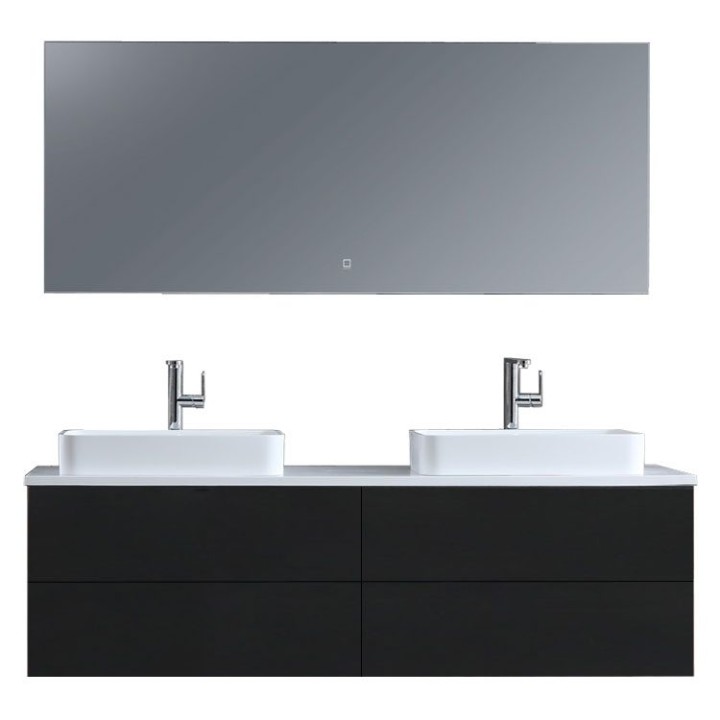 Koupelnový nábytek – set StoneArt Brugge BU-1601pro-5 tmavě šedý 160×5