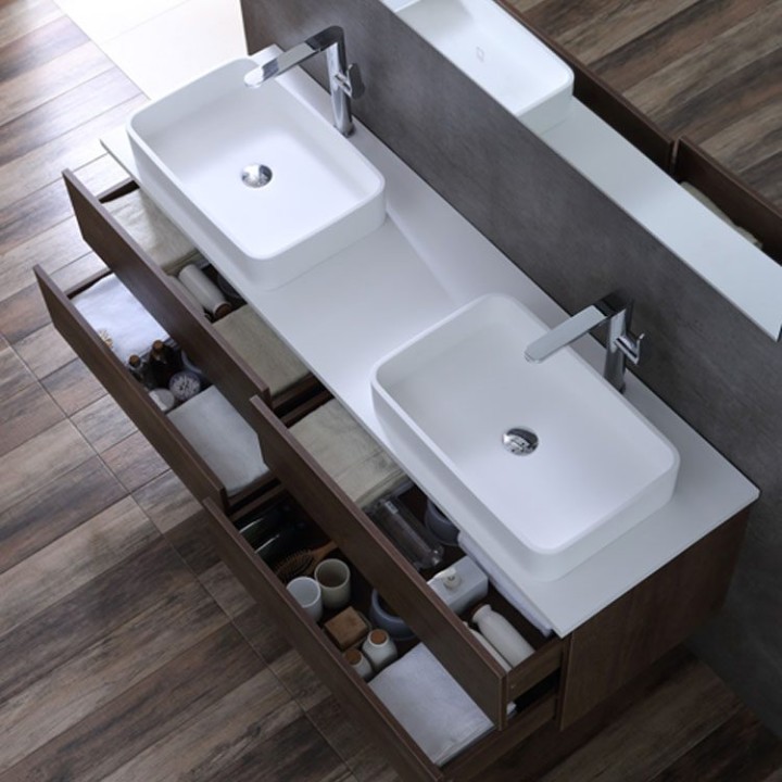 Koupelnový nábytek – set StoneArt Brugge BU-1601pro-5 tmavě šedý 160×5