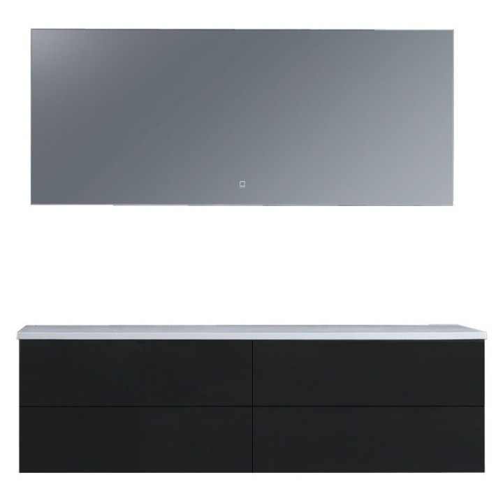 Koupelnový nábytek – set StoneArt Brugge BU-1601pro tmavě šedý 160×50