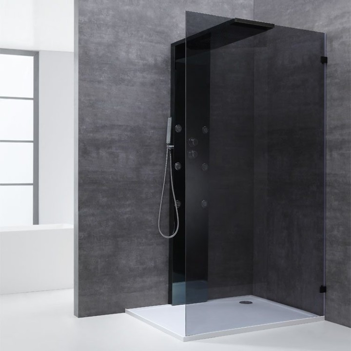 Walk-in sprchová zástěna EAGO AWT LW1500-B černá 150×210