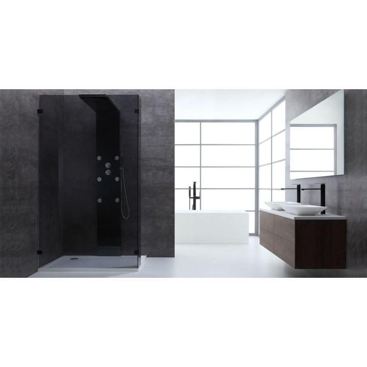 Walk-in sprchová zástěna EAGO AWT LY1201-B černá 120×210